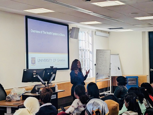 UGBS Associate Professor, Patience A. Abor, Delivers Guest Lecture on Ghana’s Health System at Chester Business School, UK 
